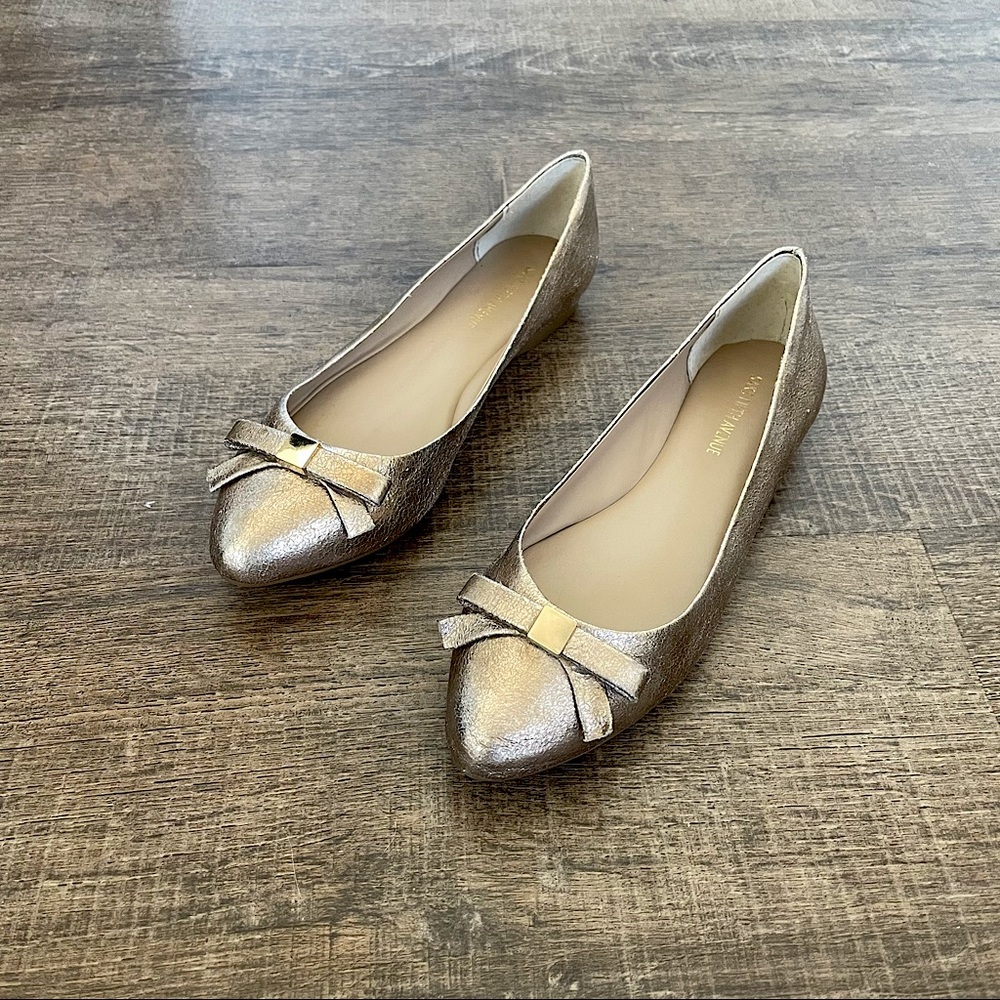 Gold ballet flats